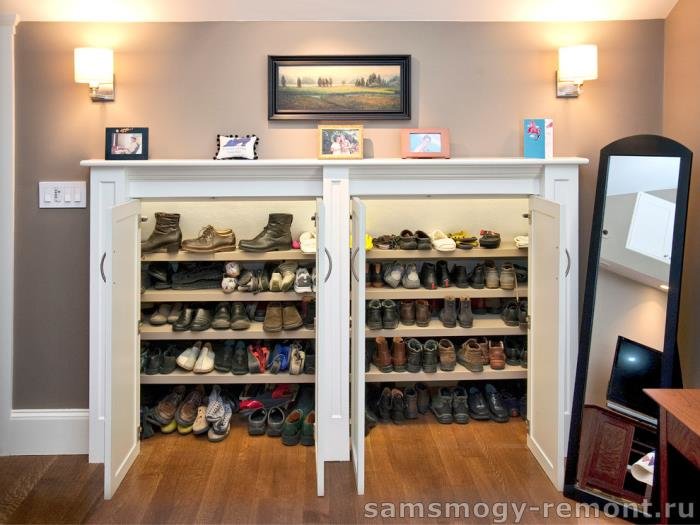место хранения обуви в прихожей