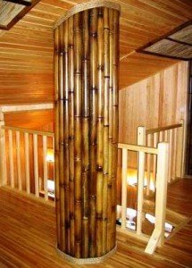декоративная колонна из бамбука