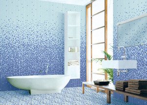 мозаичные покрытия в ванной